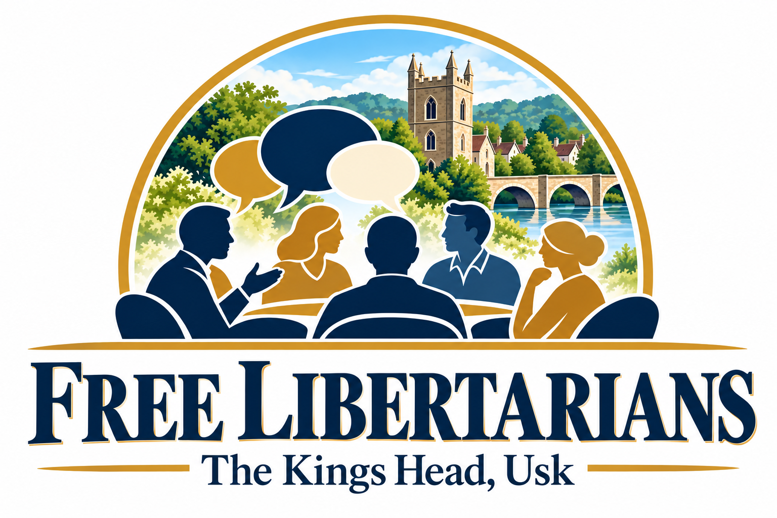 Free Libertarians logo — The Kings Head, Usk